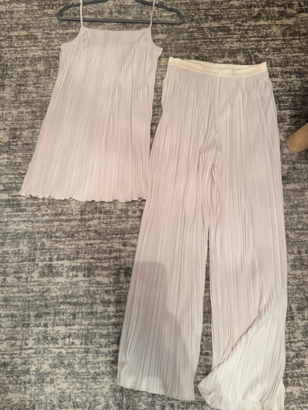 Rails Pleated Wide-Leg Pants & Cami Set - Ivory